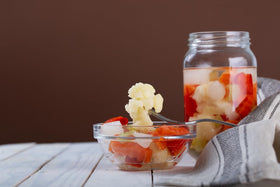 Jar with sandwich pairing for a tangy, crunchy bite
