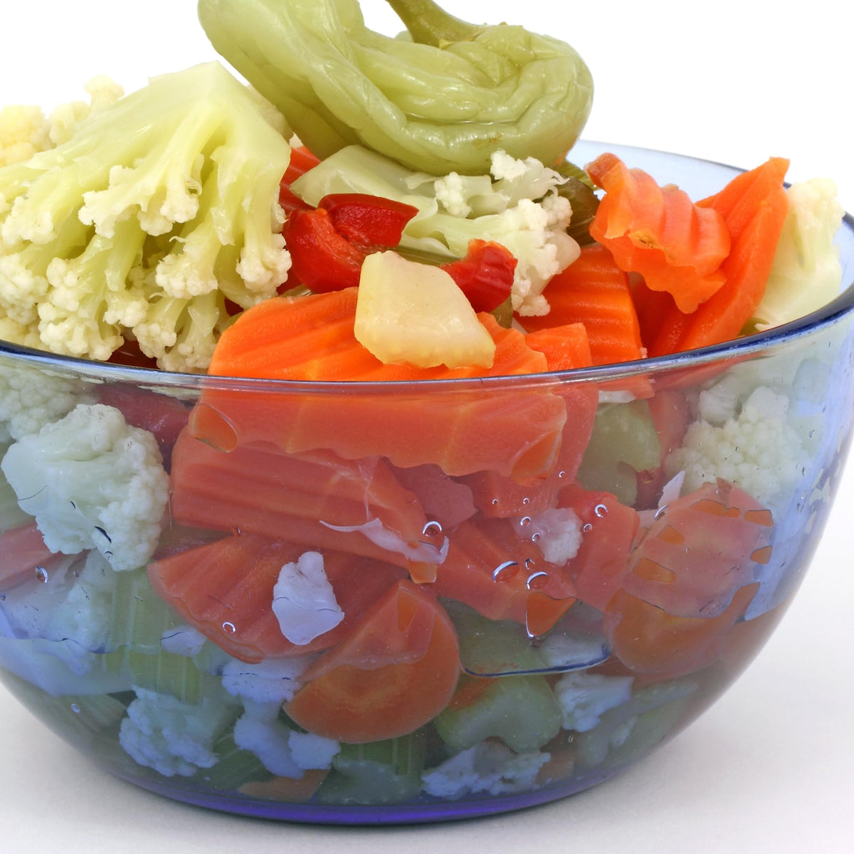 Salad topping idea using Uncle Giuseppe's Giardiniera for crunch