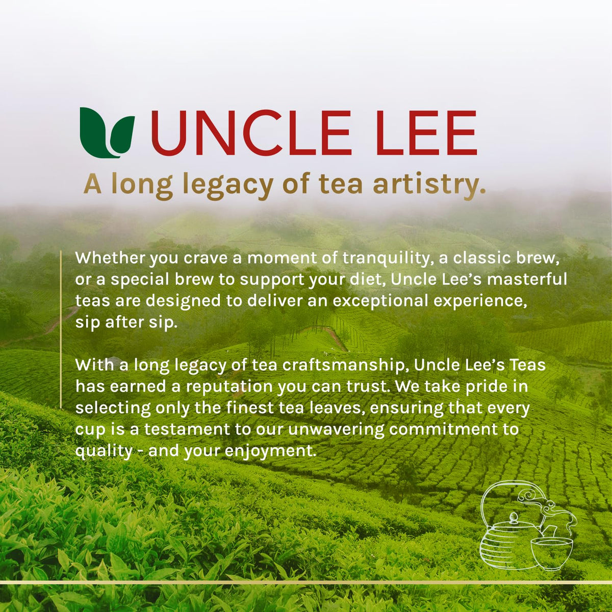 Uncle Lee's Organic Matcha box highlighting eco-friendly packaging.