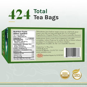 106-count bulk green tea from Uncle Lee's Tea for large households or offices