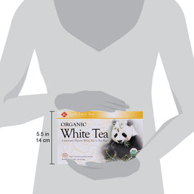 Steeping Uncle Lee's Organic White Tea leaves produces a delicate, comforting scent.