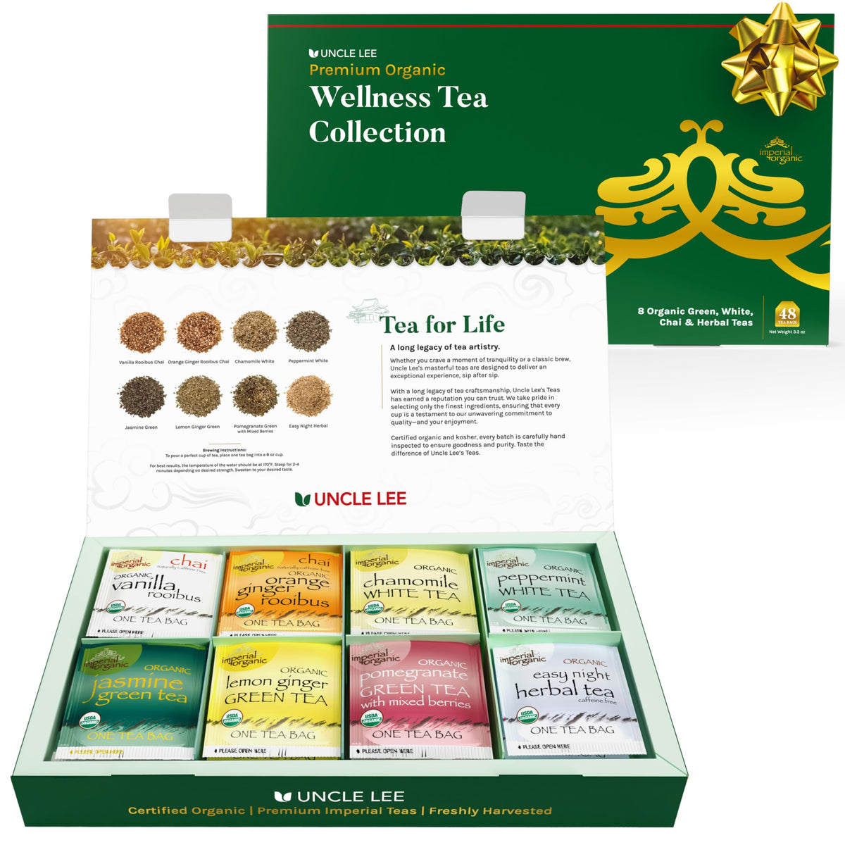 Uncle Lee's Tea variety gift set boxed for gifting and tasting