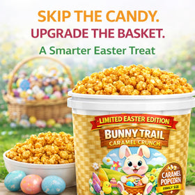 Limited Easter edition packaging from Uncle Myron's caramel popcorn