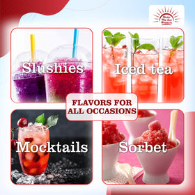 Under the Sun Cherry Snow Cone Syrup suited for commercial setups and events