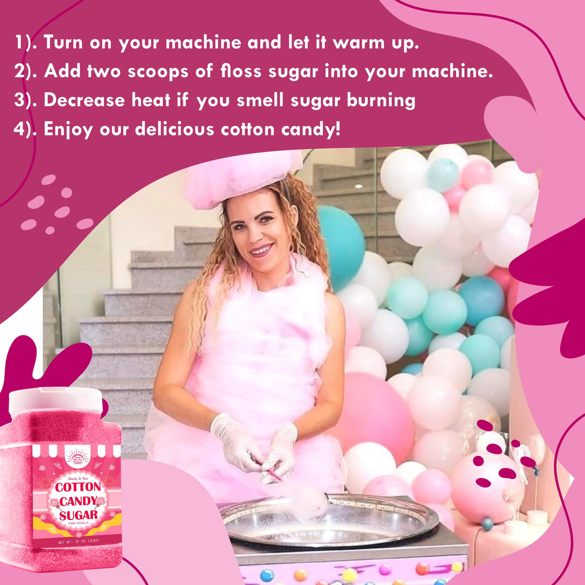 Under the Sun Cotton Candy Sugar 2-pack for high-traffic events