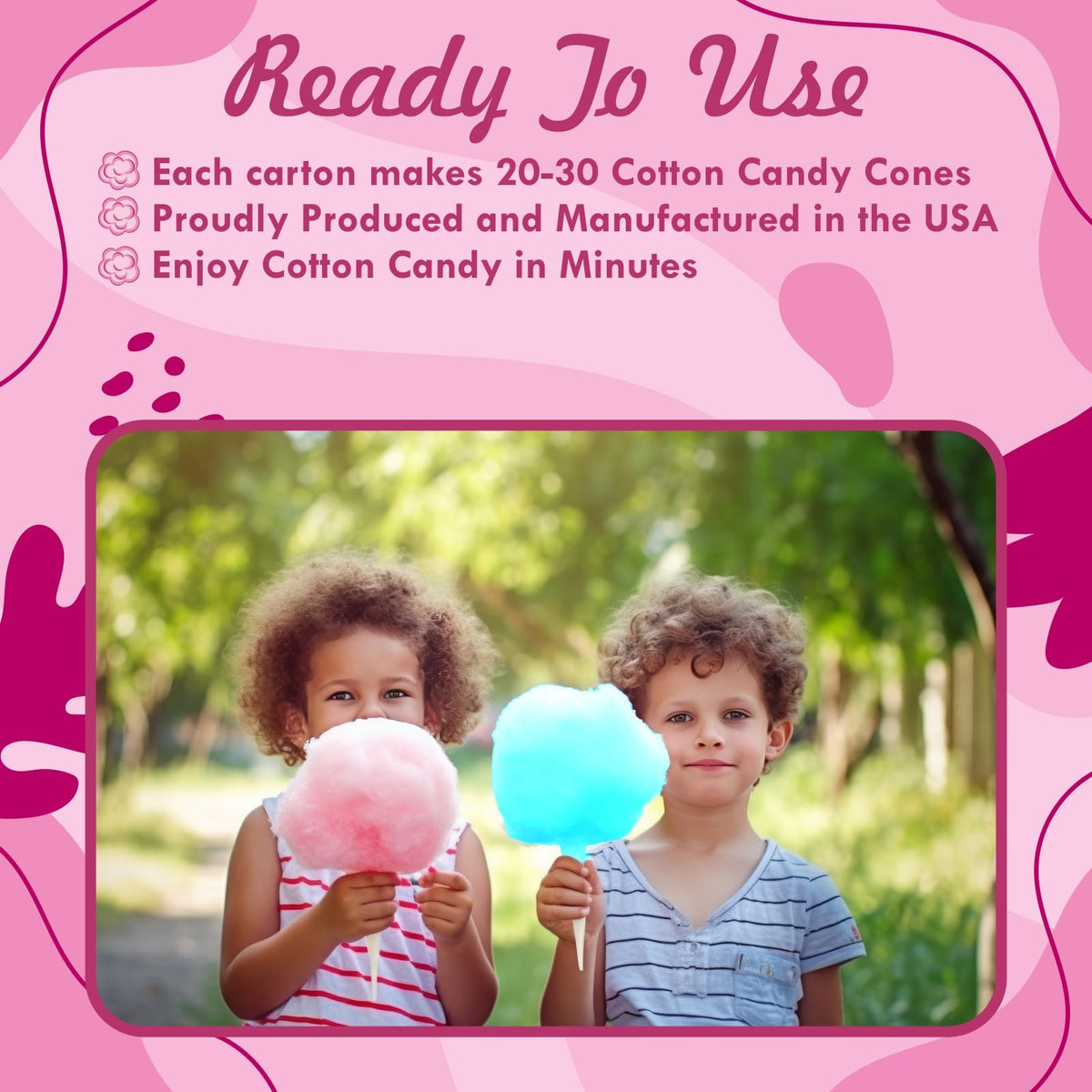 Under the Sun Cotton Candy Sugar works with home and professional machines