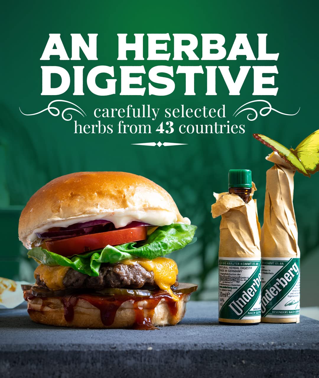 Underberg herbal aroma with spices, illustrating a complex scent profile.