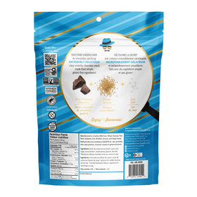Undercover Chocolate Quinoa Crisps close-up of the crisp with dark chocolate and sea salt flavor, snack-ready.