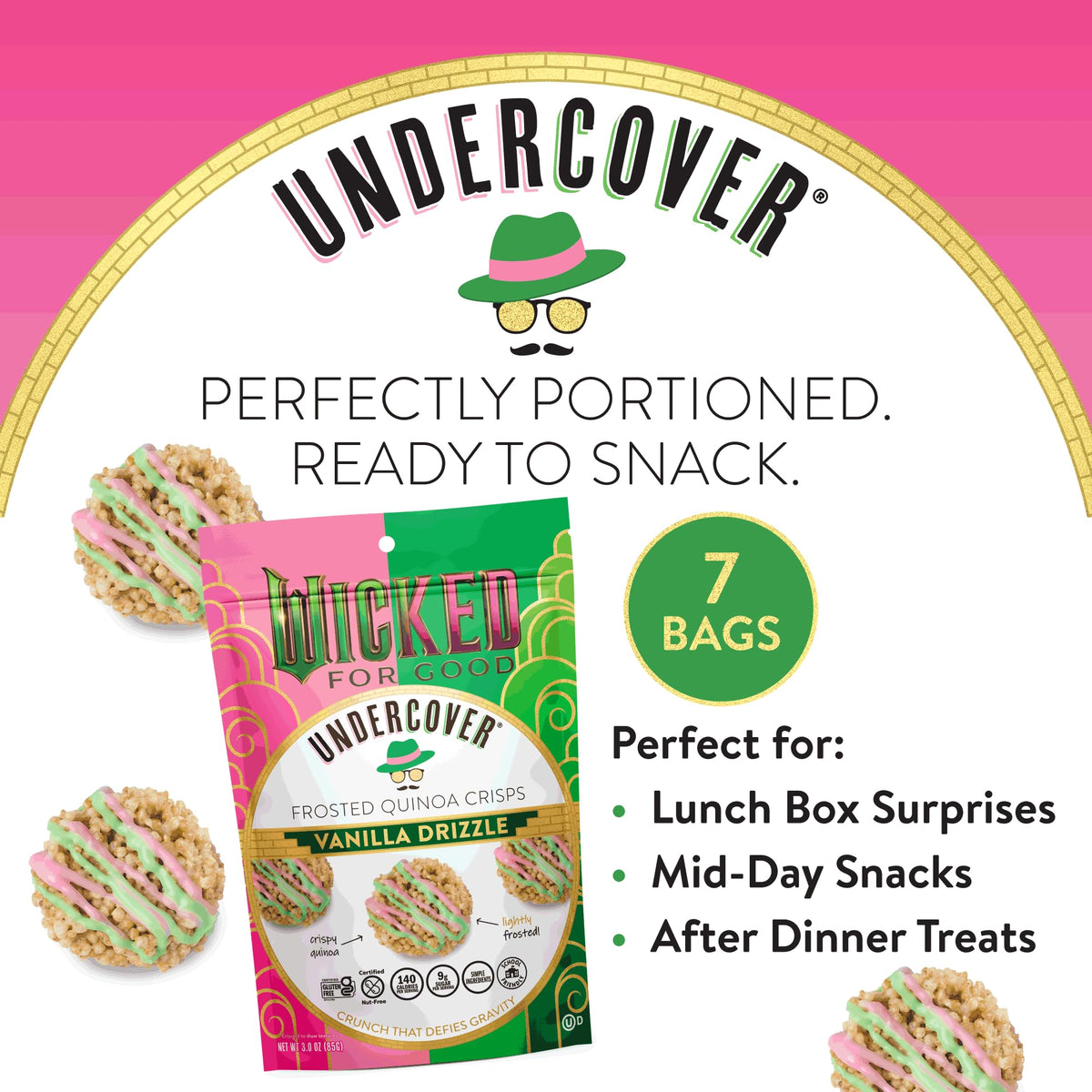 Undercover Snacks on-the-go vanilla quinoa crisps – ideal for busy days and travel.