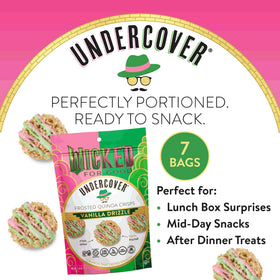 Undercover Snacks on-the-go vanilla quinoa crisps – ideal for busy days and travel.