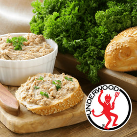 Underwood Chicken Spread packaging highlights shelf-stable meat for travel.