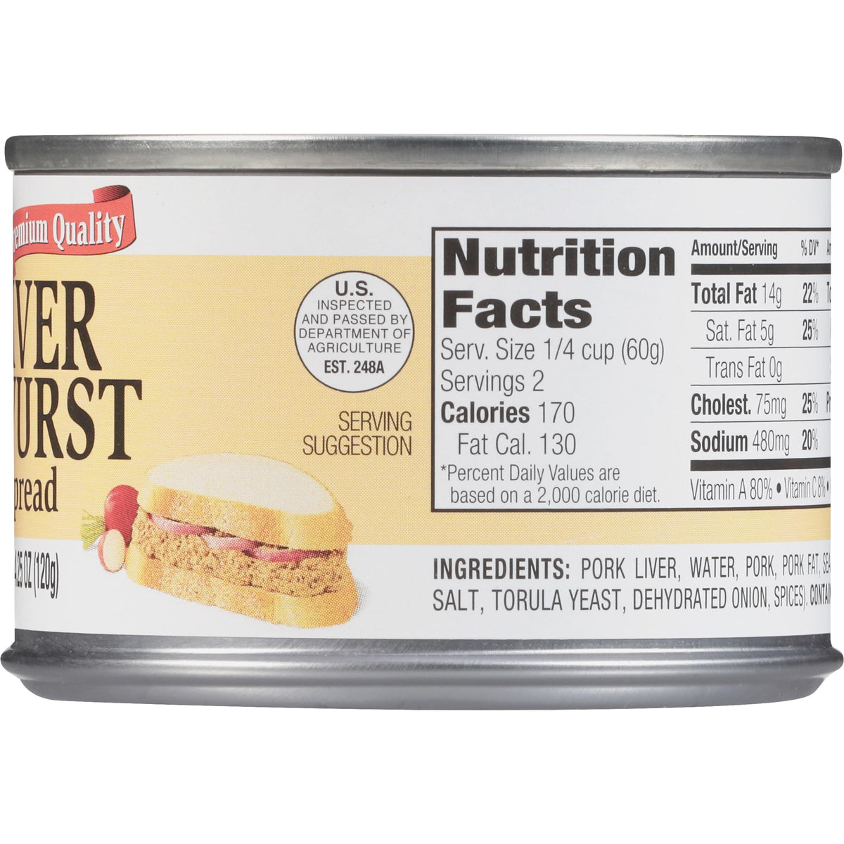 Underwood Liverwurst Spread on a cracker for a quick snack.