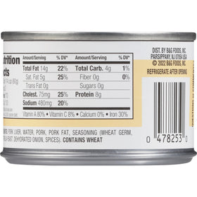 Six-pack of Underwood Liverwurst Spread on pantry shelf.