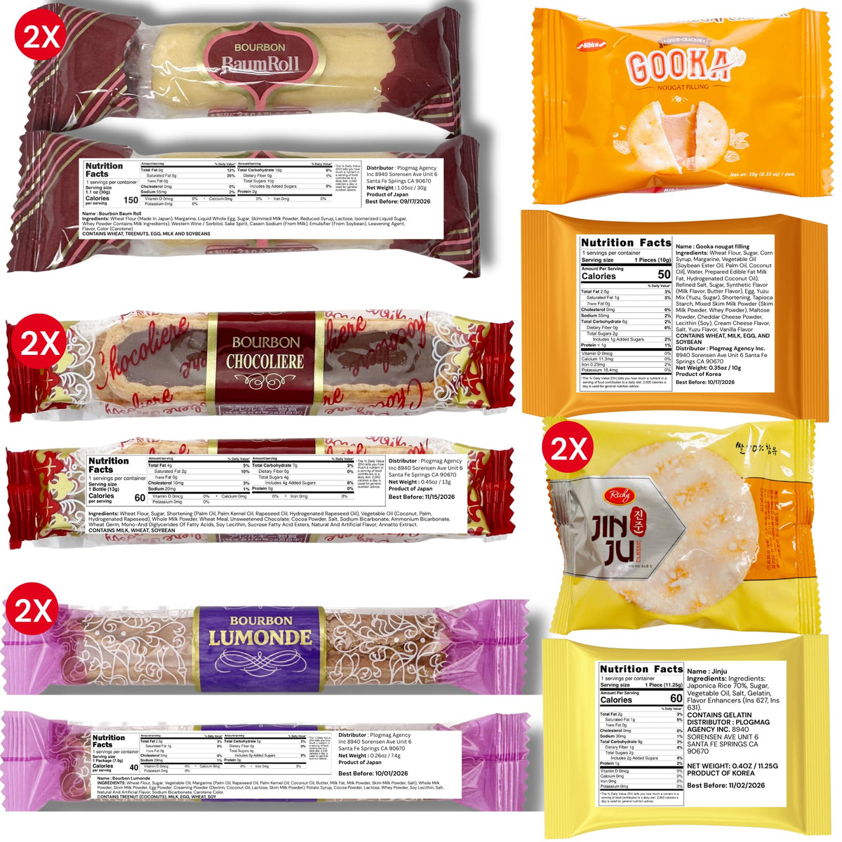 UNHA'S ASIAN SNACK BOX cookie-chip-selection highlights kid-friendly lunchbox snacks