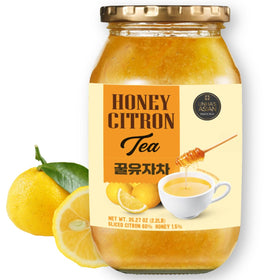 UNHA'S ASIAN SNACK BOX Korean Honey Sliced Citron Tea jar shows natural ingredients and convenience