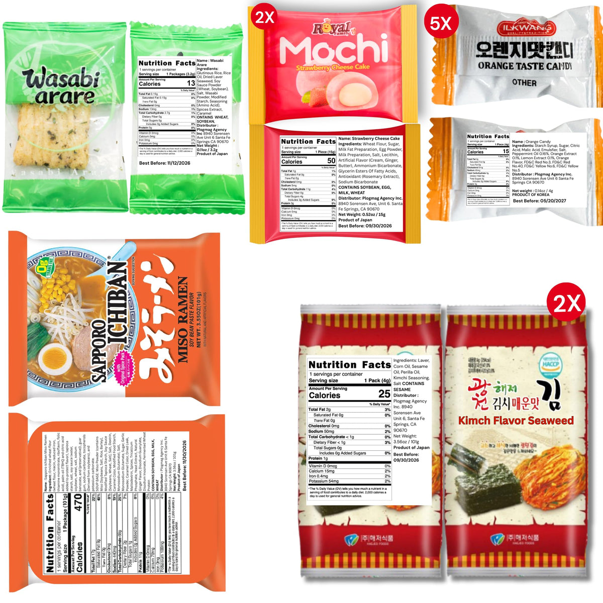 UNHA'S ASIAN SNACK BOX lunchbox-snacks ready for quick desk breaks