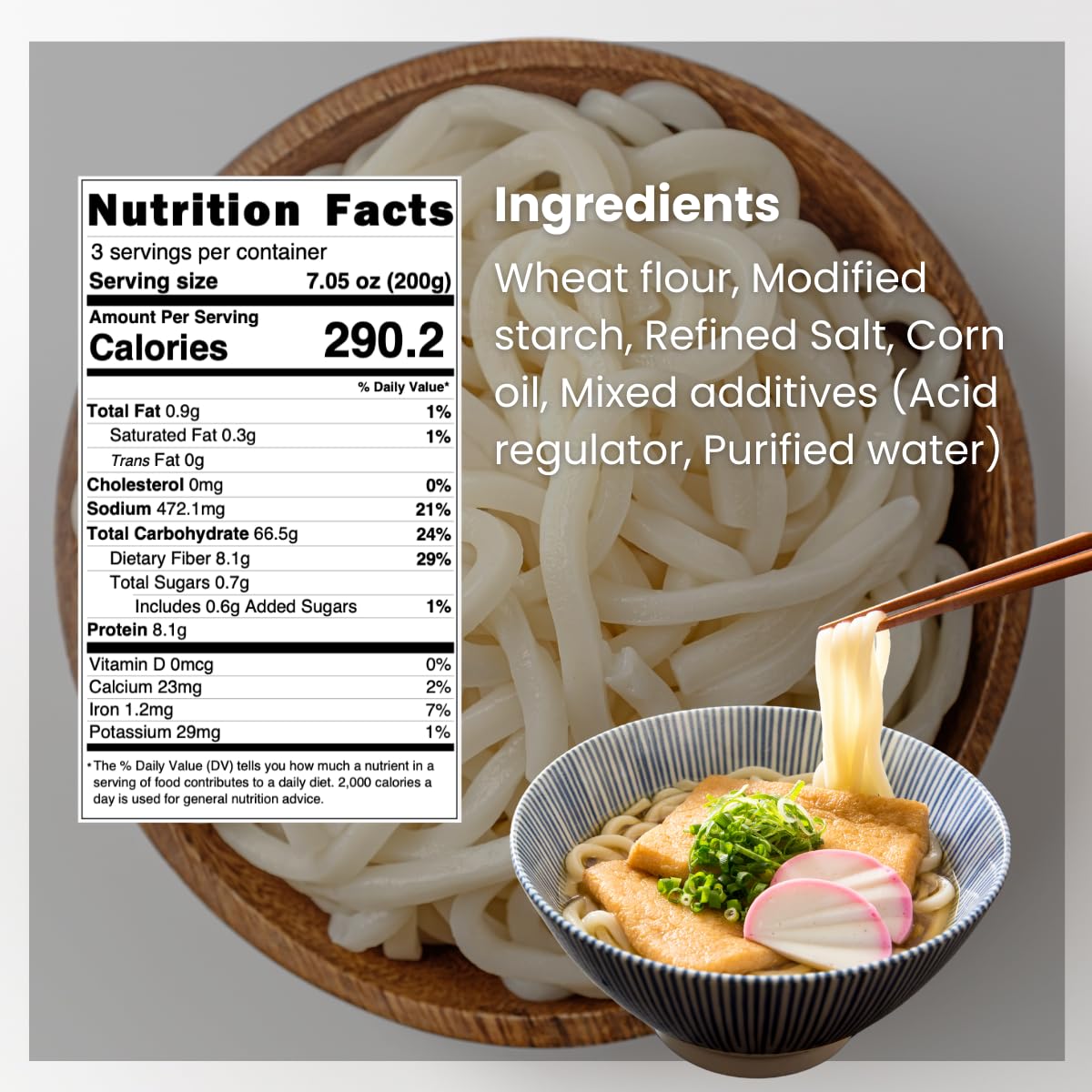 Unha’s udon pack on shelf display