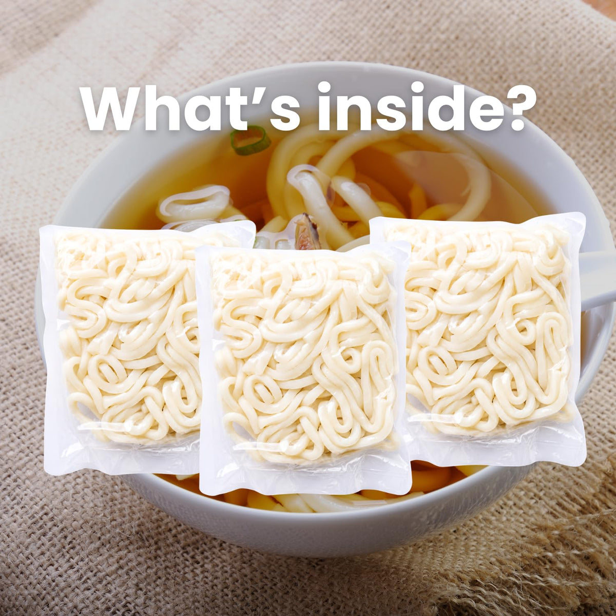 Unha’s udon ingredients label close-up