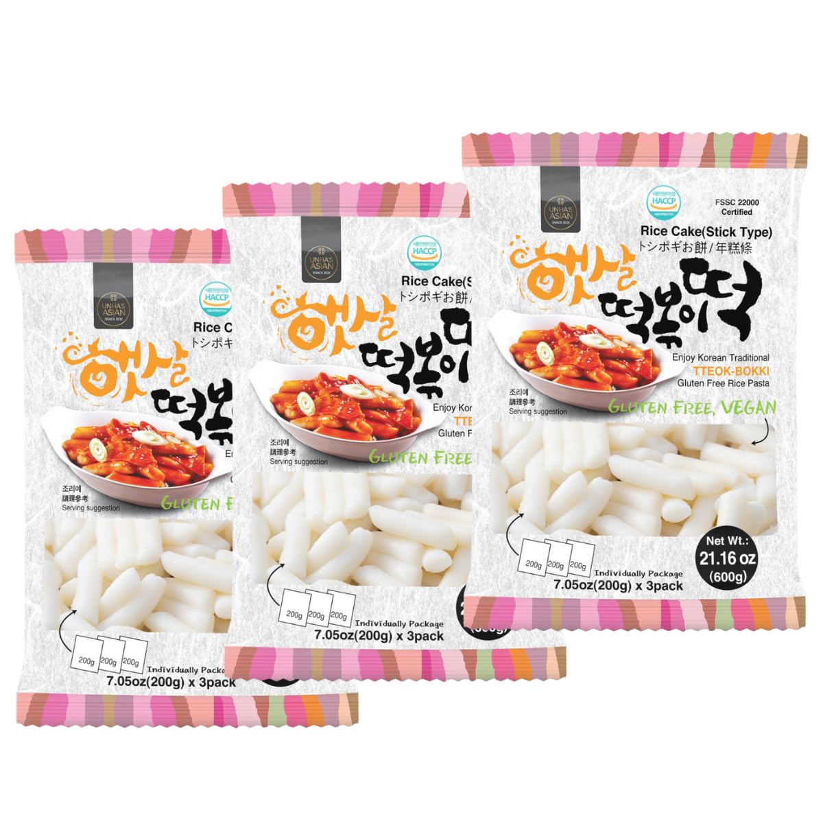 UNHA'S Korean rice cake tteokbokki stick box front for quick home cooking
