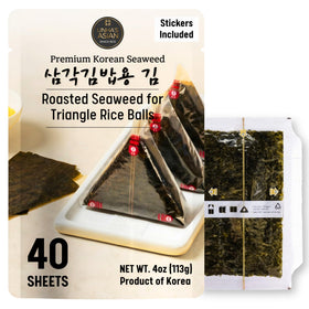 UNHA'S onigiri-nori-sheets-pre-cut show pre-cut sheets for quick onigiri prep and lunch packing.