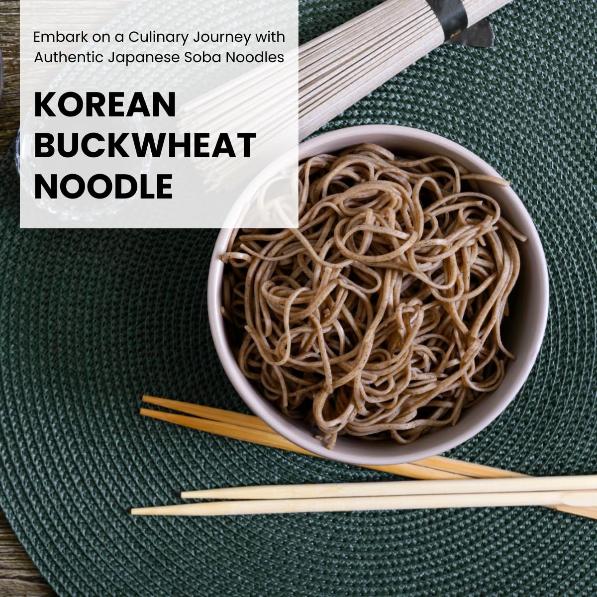Hot soup bowl with Unha's soba noodles for comforting meals