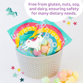 Unicornucopia Unicorn Poop Candy bulk display makes party setup easy.
