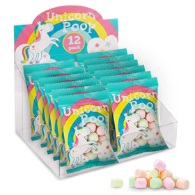 Unicornucopia Unicorn Poop Candy packaging with bright colors, ideal for party displays and goody bags.