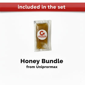 Honey sachets included with Unipromax tea offer natural sweetness to suit your taste