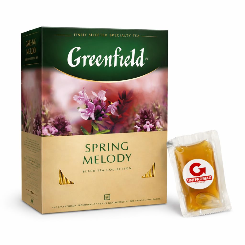 Unipromax Spring Melody tea bags in foil packaging preserve freshness for a rich cup