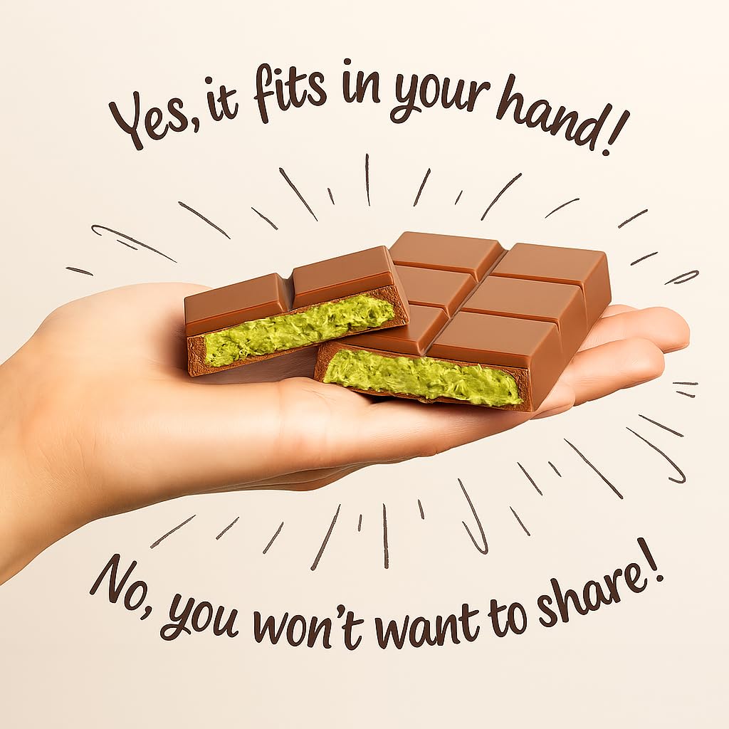 UNIQBITE two-pack Dubai chocolate bars, perfect for sharing