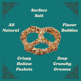 Unique Snacks Extra Salt Splits Pretzels split-open interior ideal for dips