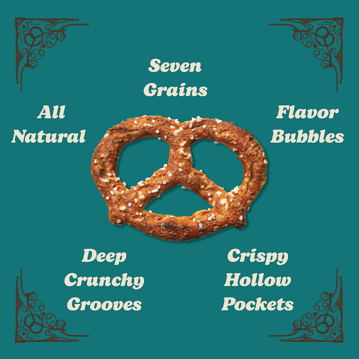 Close-up of seven grains in Unique Snacks Splits for a wholesome non-GMO snack