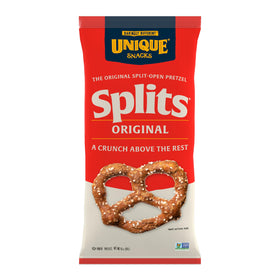 Unique Snacks Original Splits Pretzels in a bag, a delicious crunch for parties.