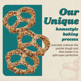 Unique Snacks OU Kosher certified pretzels label on packaging