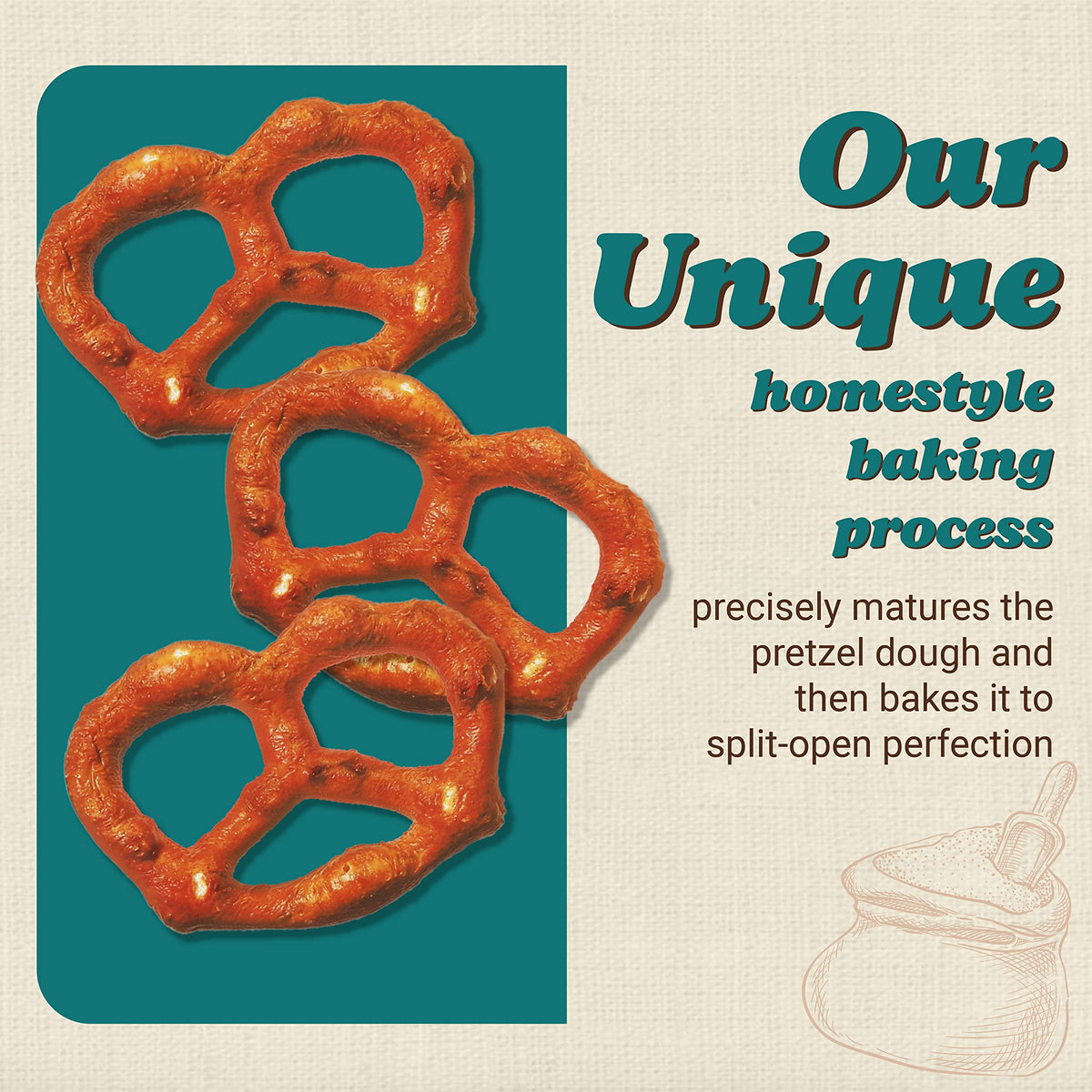Unique Snacks Unsalted Splits Kosher symbol and non-GMO claim on packaging.