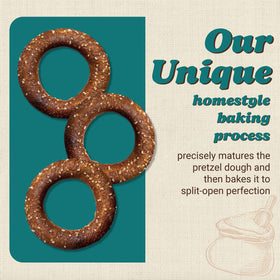 Unique Snacks Vegan Non-GMO Pretzel Rings on serving board, great for sharing