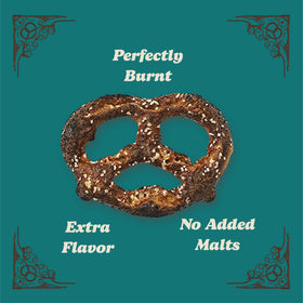 Unique Snacks Extra Dark Splits Pretzels bag back view with ingredients and kosher certification