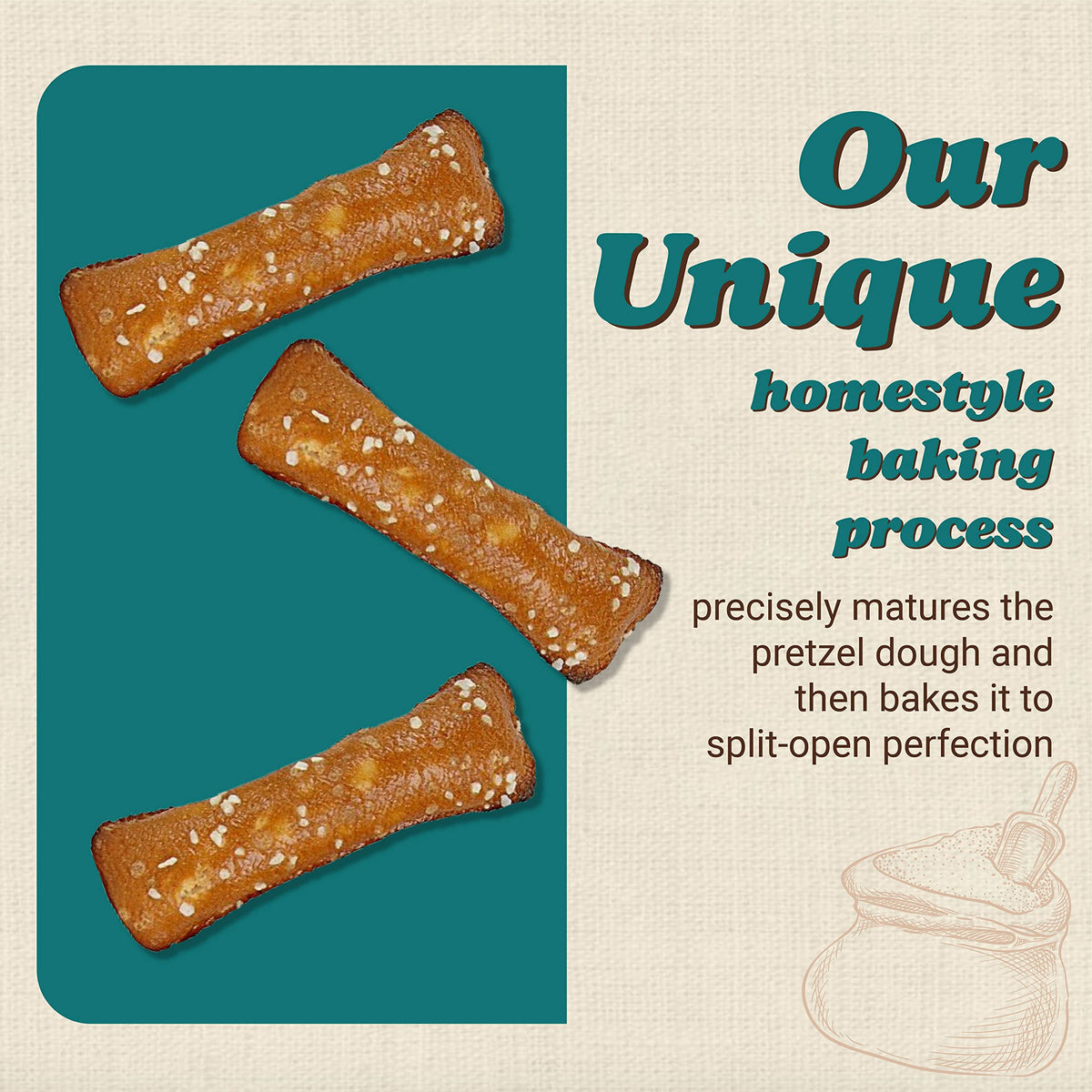 Unique Snacks Original Pretzel Shells 2oz bag—great for dipping and sharing