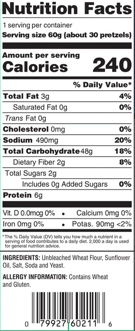 Unique Snacks Original Pretzel Shells 2oz bag—light hollow shells with a savory kick