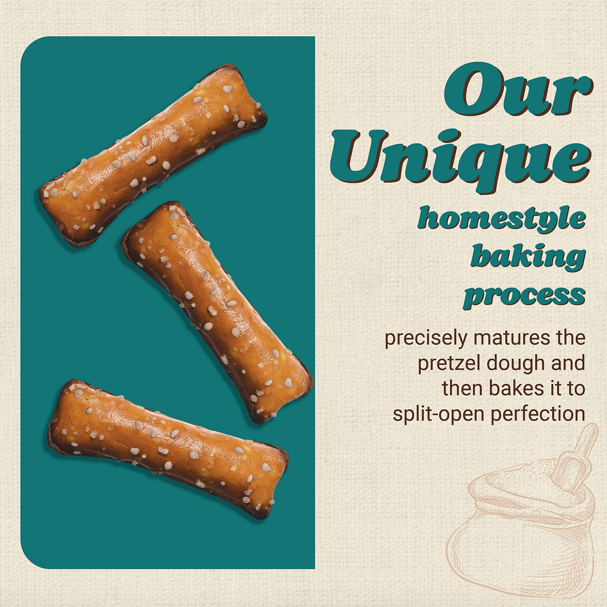 Unique Snacks Original Pretzel Shells pack of 6 in a bag, convenient for gatherings.