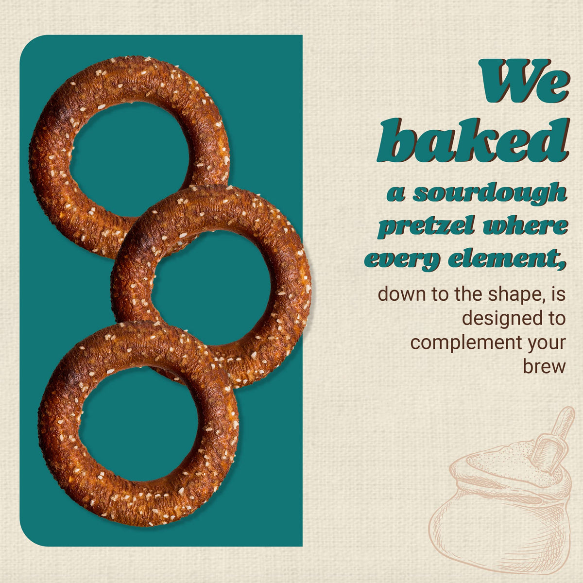 Unique Snacks OU Kosher lactose-free pretzels showcased as a snack option.