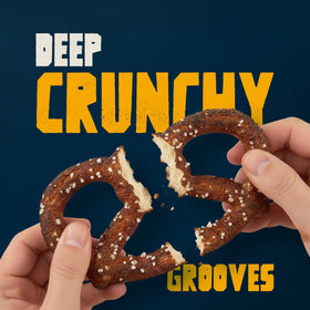 Unique Snacks Sprouted Splits Pretzels Kosher symbol visible.