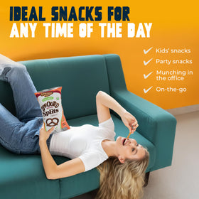 Unique Snacks Sprouted Splits Pretzels pack-of-3 for sharing.