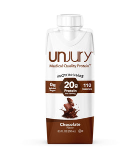 Unjury high protein shake chocolate bottle for lactose-free on-the-go nutrition