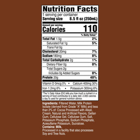 Unjury high protein shake chocolate pour illustrating quick post-workout protein