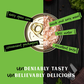 unMEAT Tuna in Water on a toasted sandwich, melt-ready.