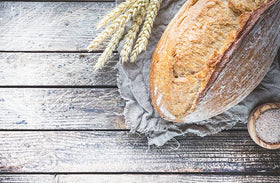Unpretentious 9 Grain Flour fresh bread slice display with wholesome crust