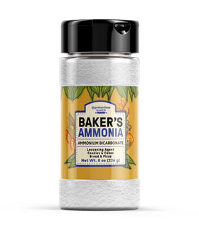 Unpretentious Baker’s Ammonia bottle pour for crisp cookies.