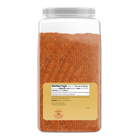 Unpretentious Cajun Seasoning shown with seafood dish for rich Cajun flavor.