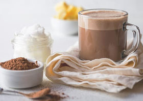 Unpretentious Coconut Oil in kitchen scene, versatile for cooking and skin care prep.